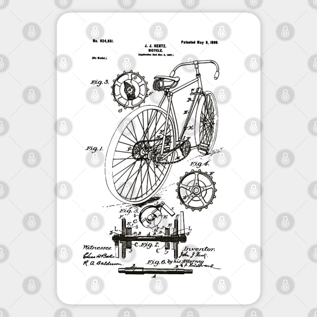 Bicycle Patent Black Sticker by Luve